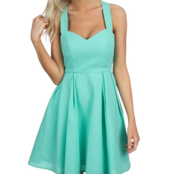 Lauren James Dresses & Skirts - Elegant Lauren James LivingstonMint seersucker Green Sleeveless Dress Large